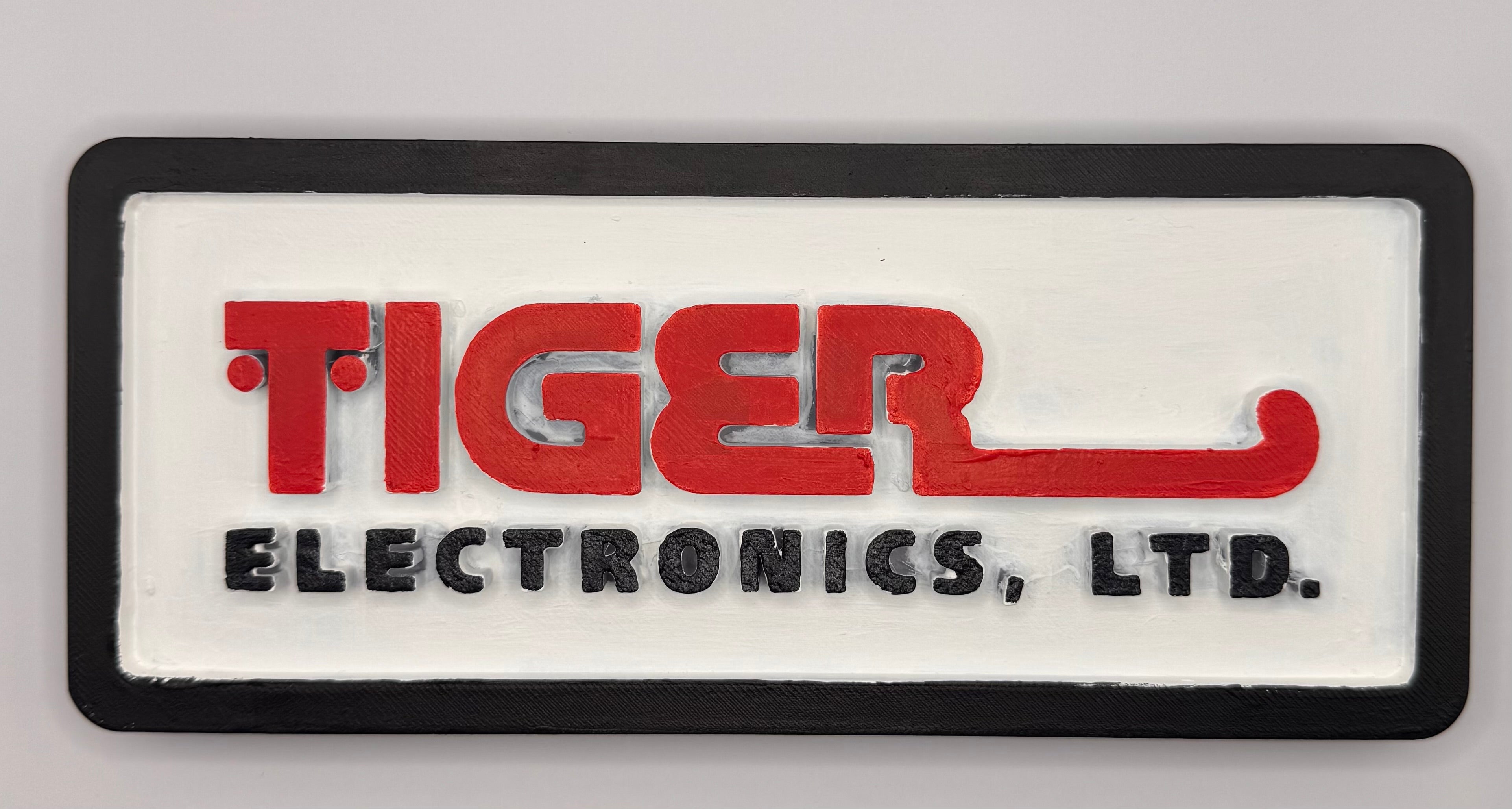 Hand painted Tiger Electronics logo