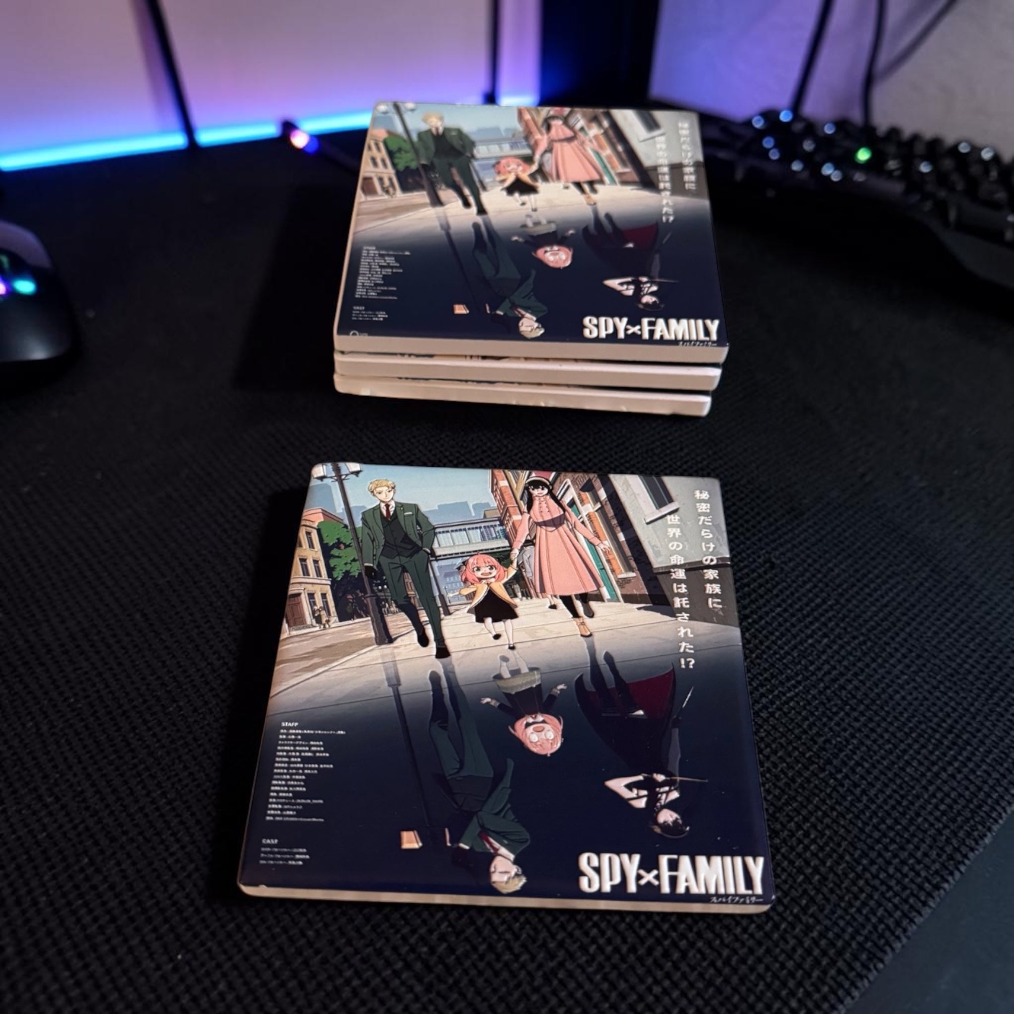 3D inked coasters (set of 4)
