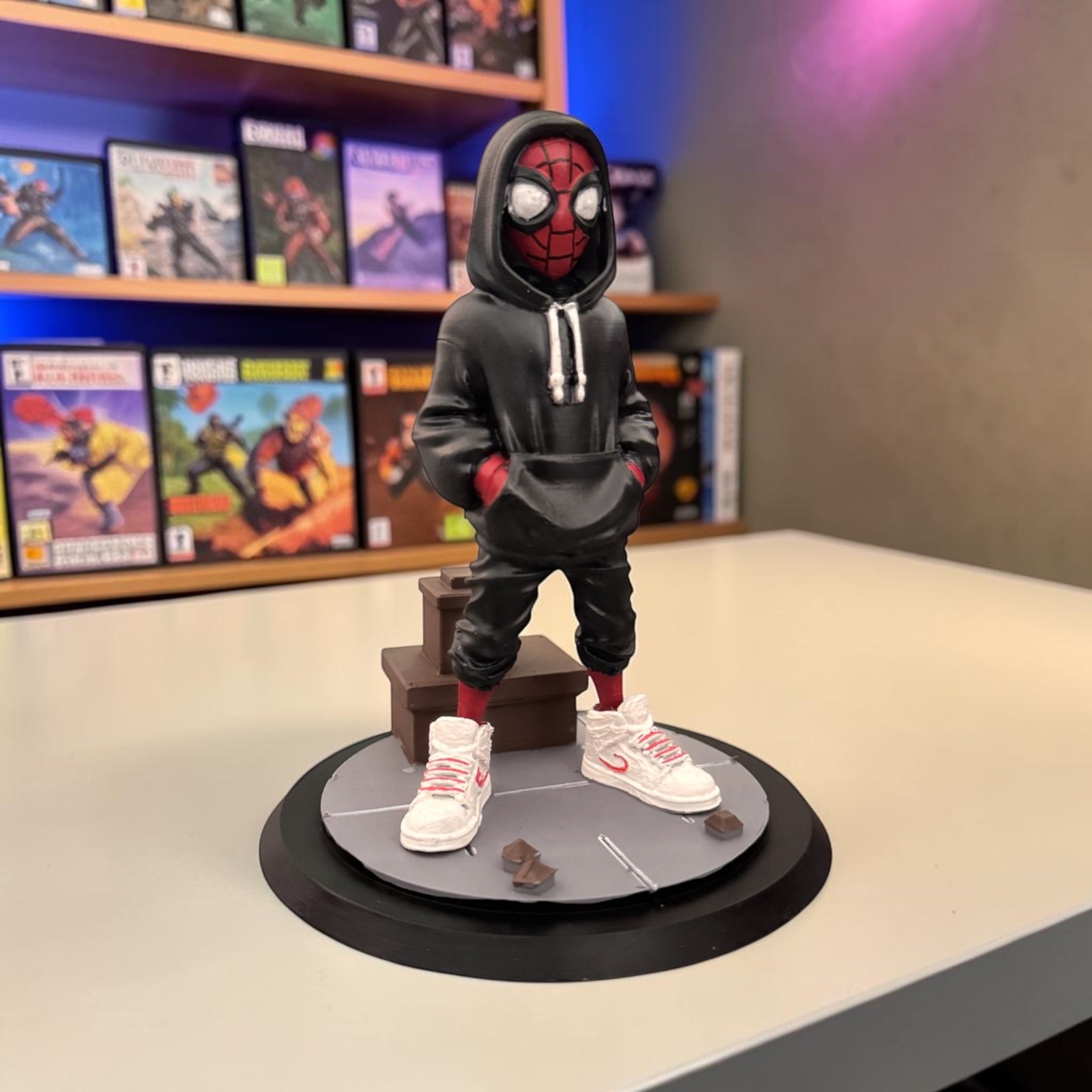Hand-painted urban spidey figure