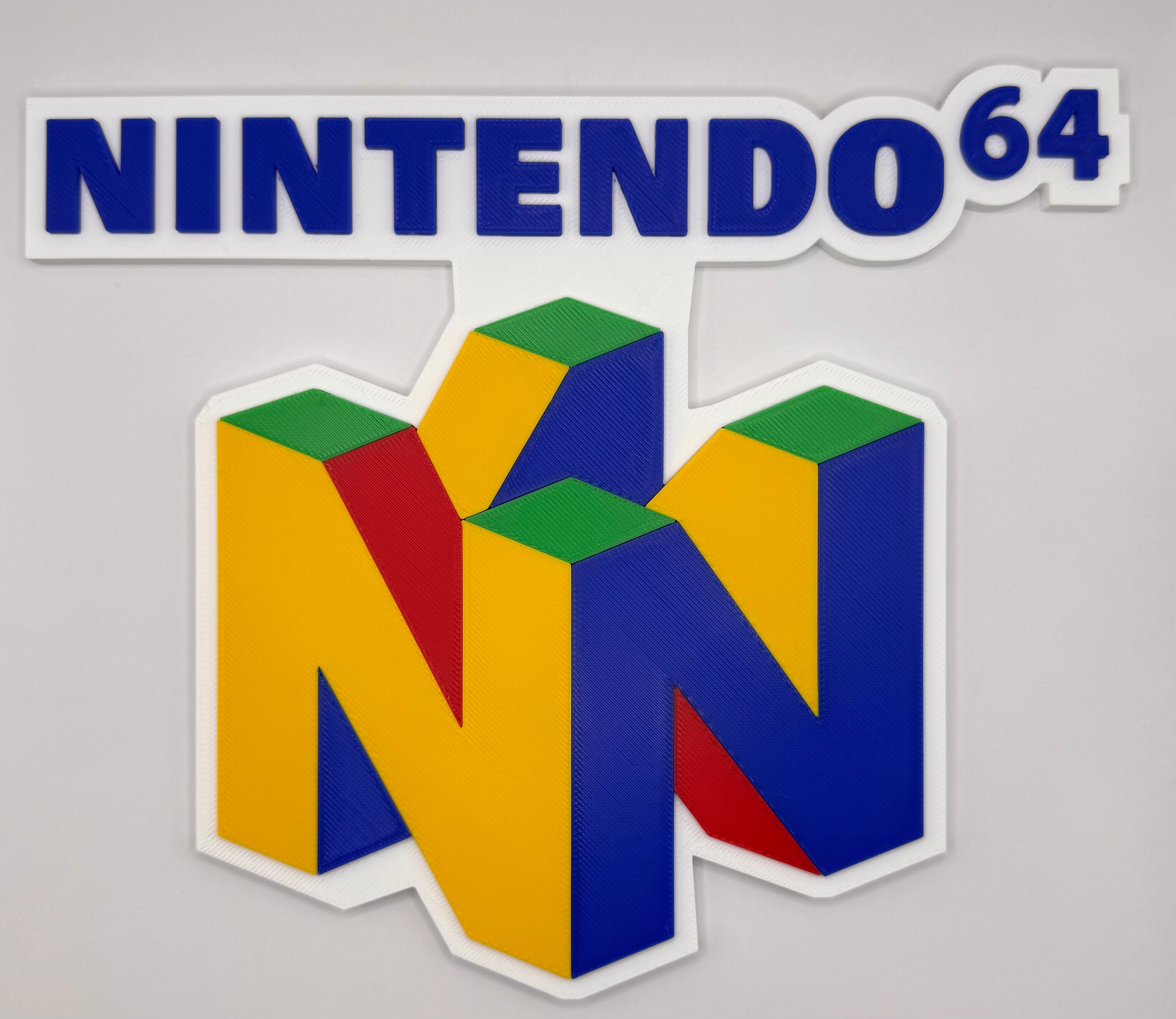 3D printed retro logo