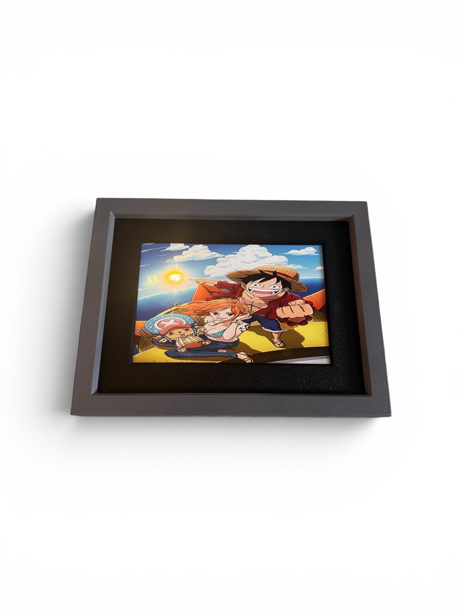 3D printed shadow box with 3D inked art
