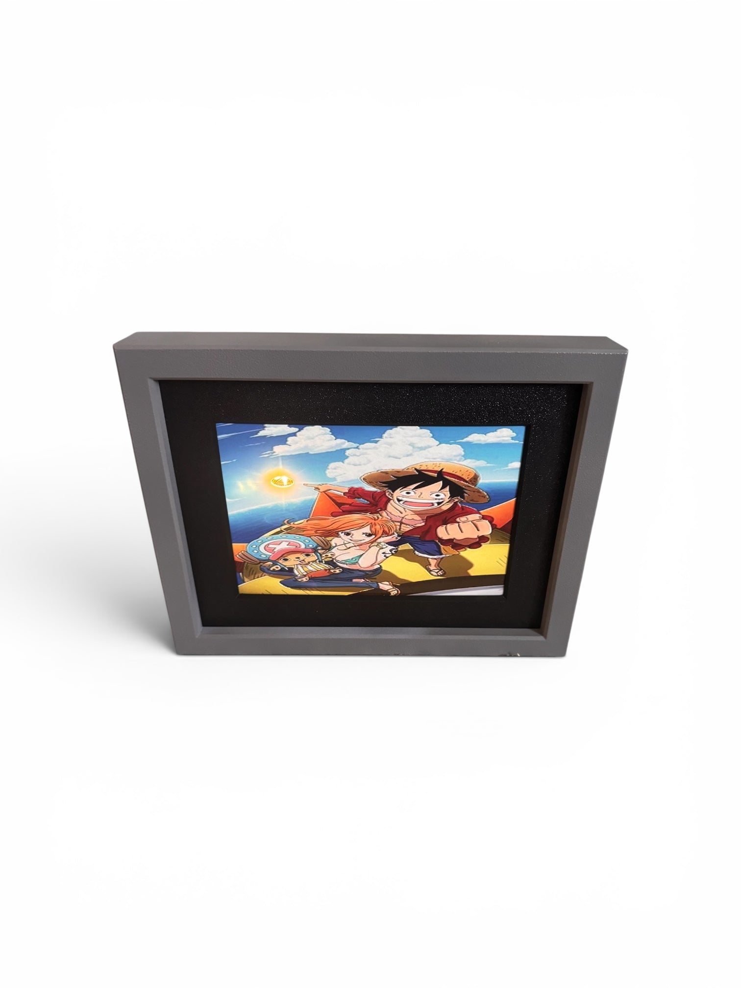 3D printed shadow box with 3D inked art