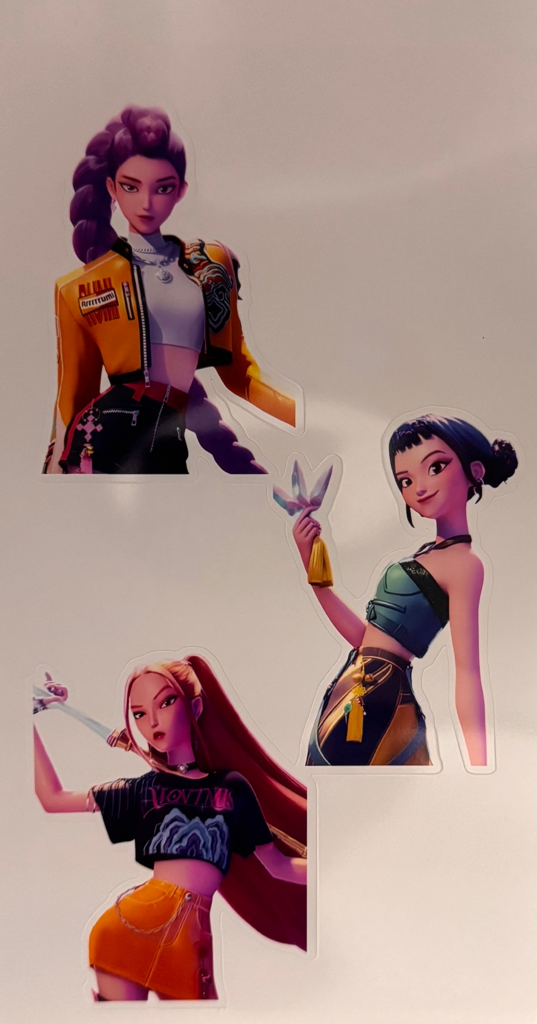 Huntrix character stickers