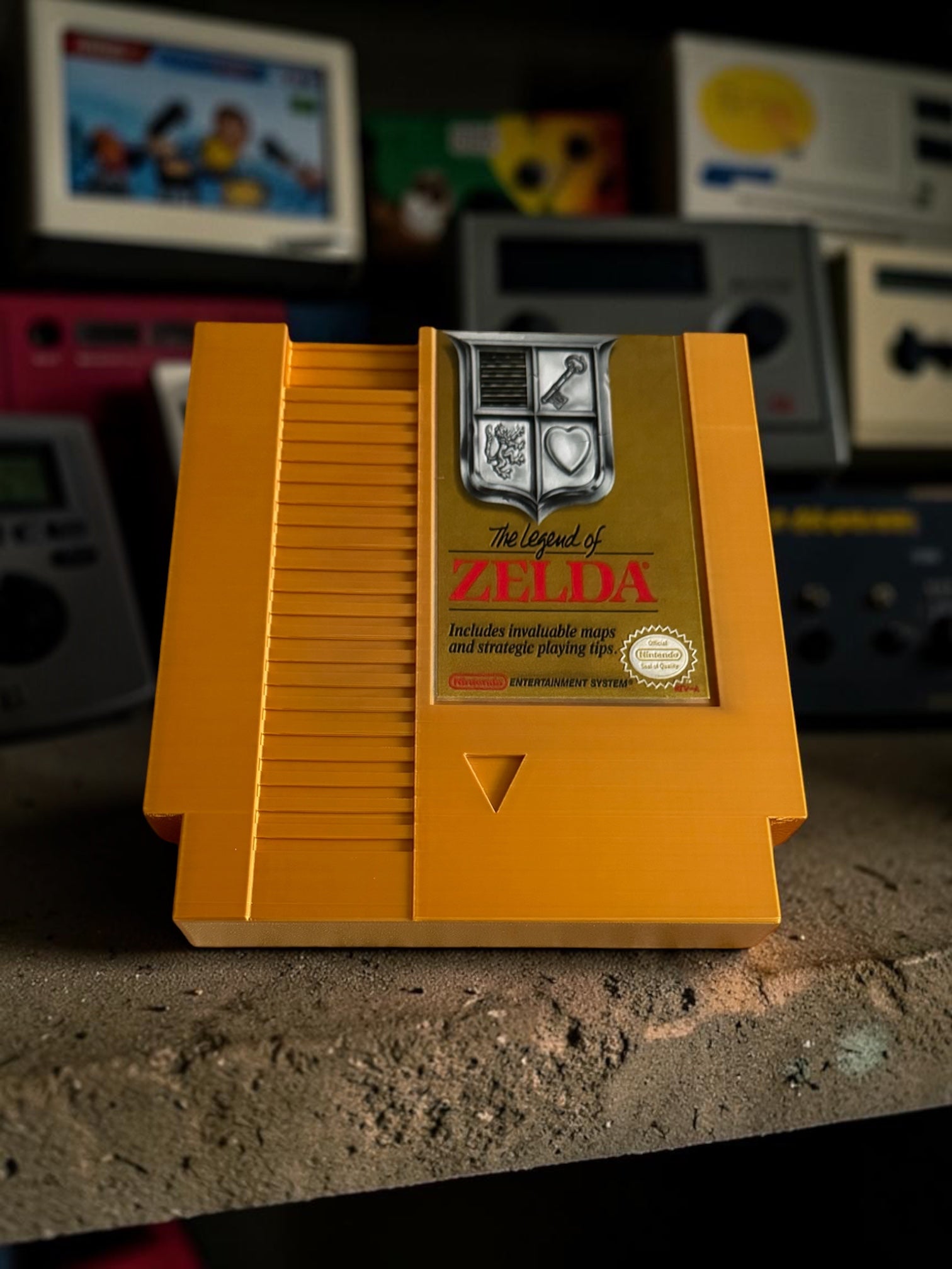 3D printed and inked large NES cartridge