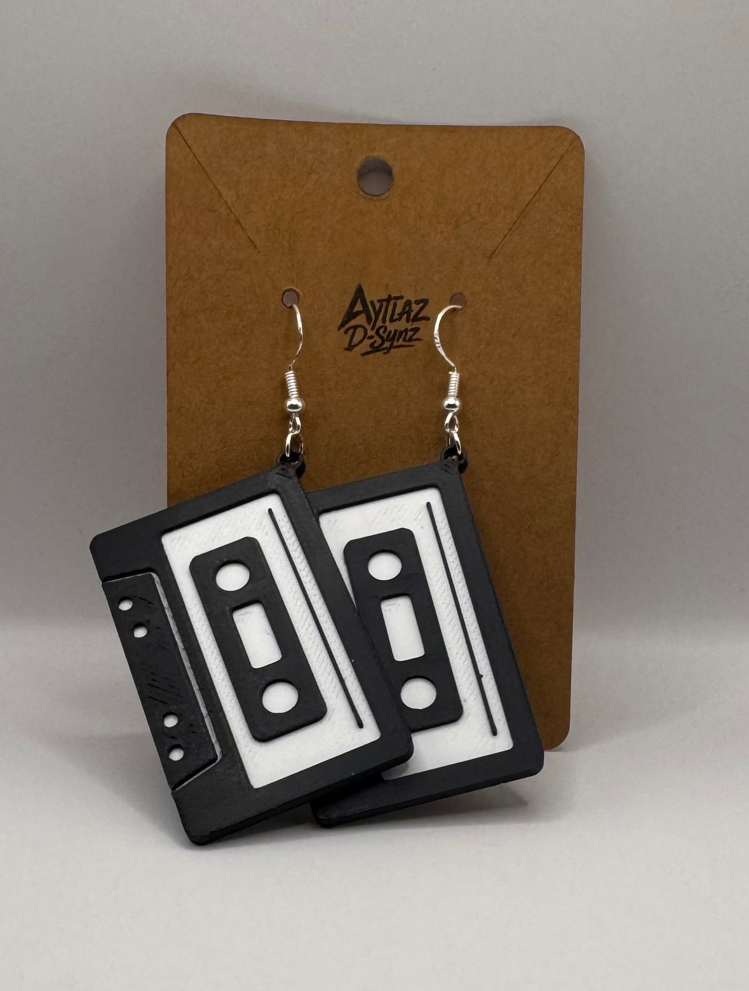 Cassette tape earring