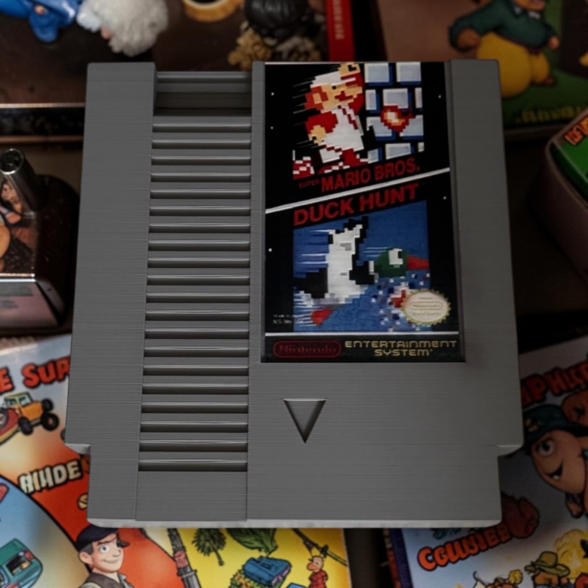 3D printed and inked large NES cartridge