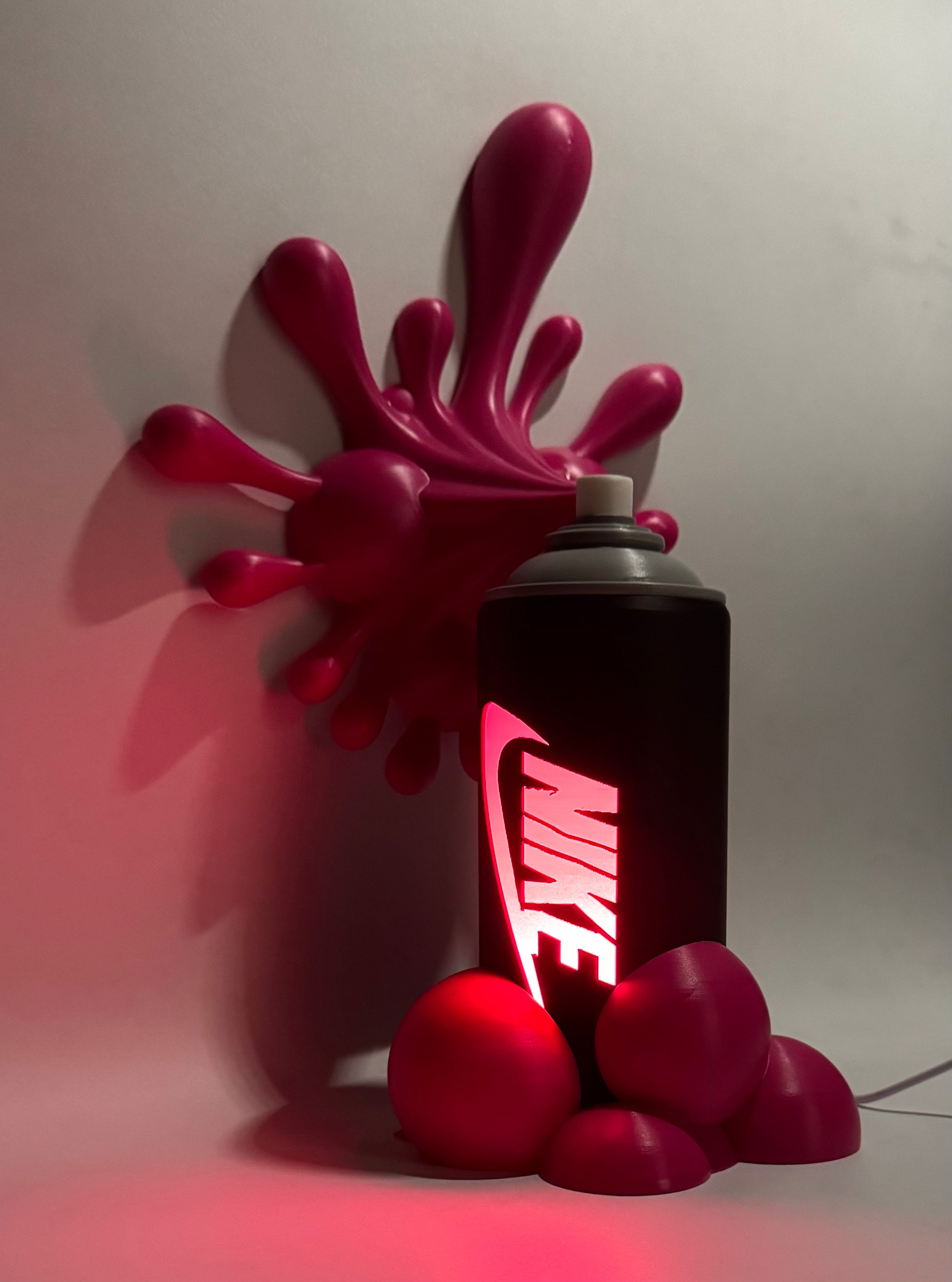 3D printed spray paint can light up