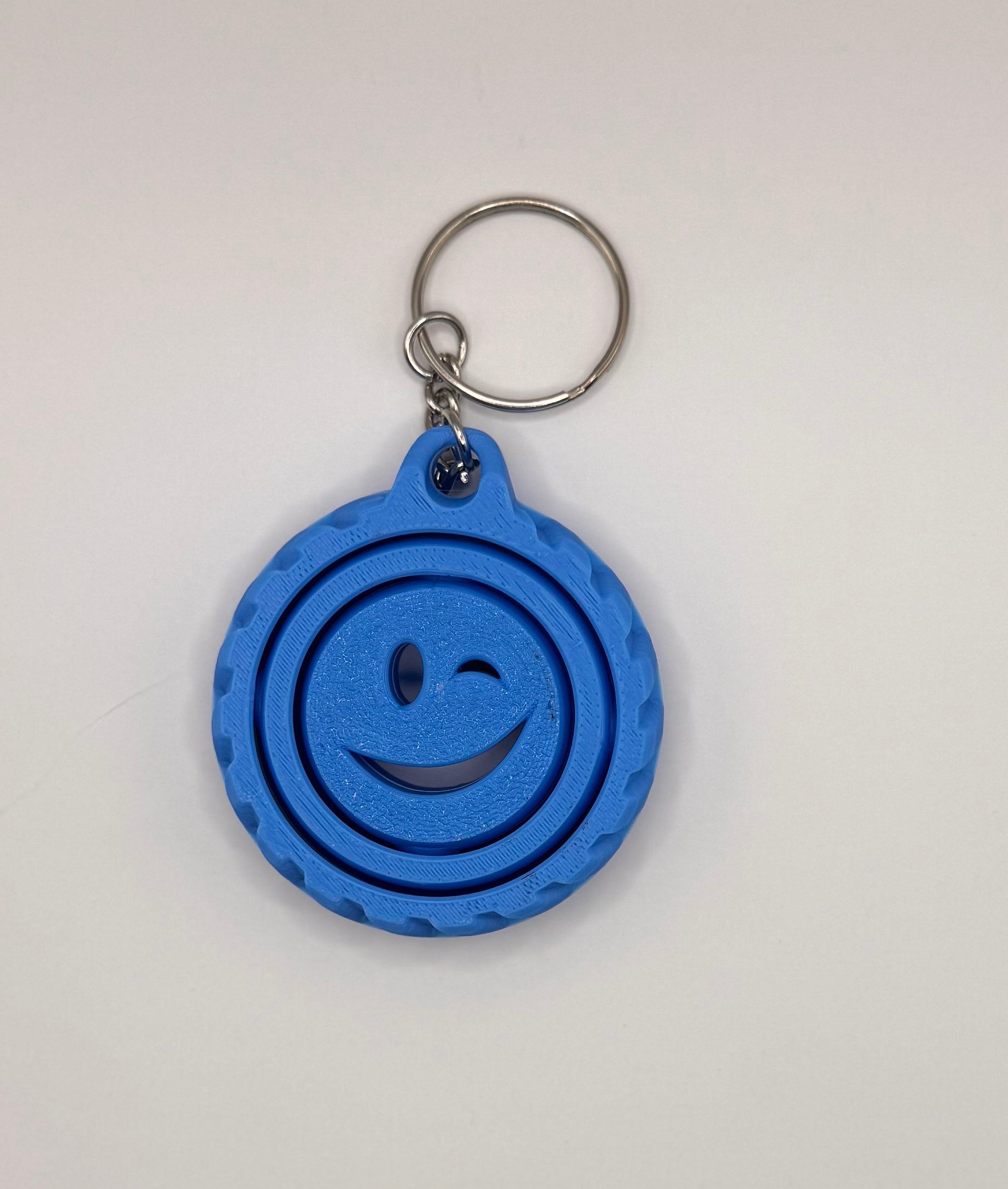 Fidget Smiley Keychain