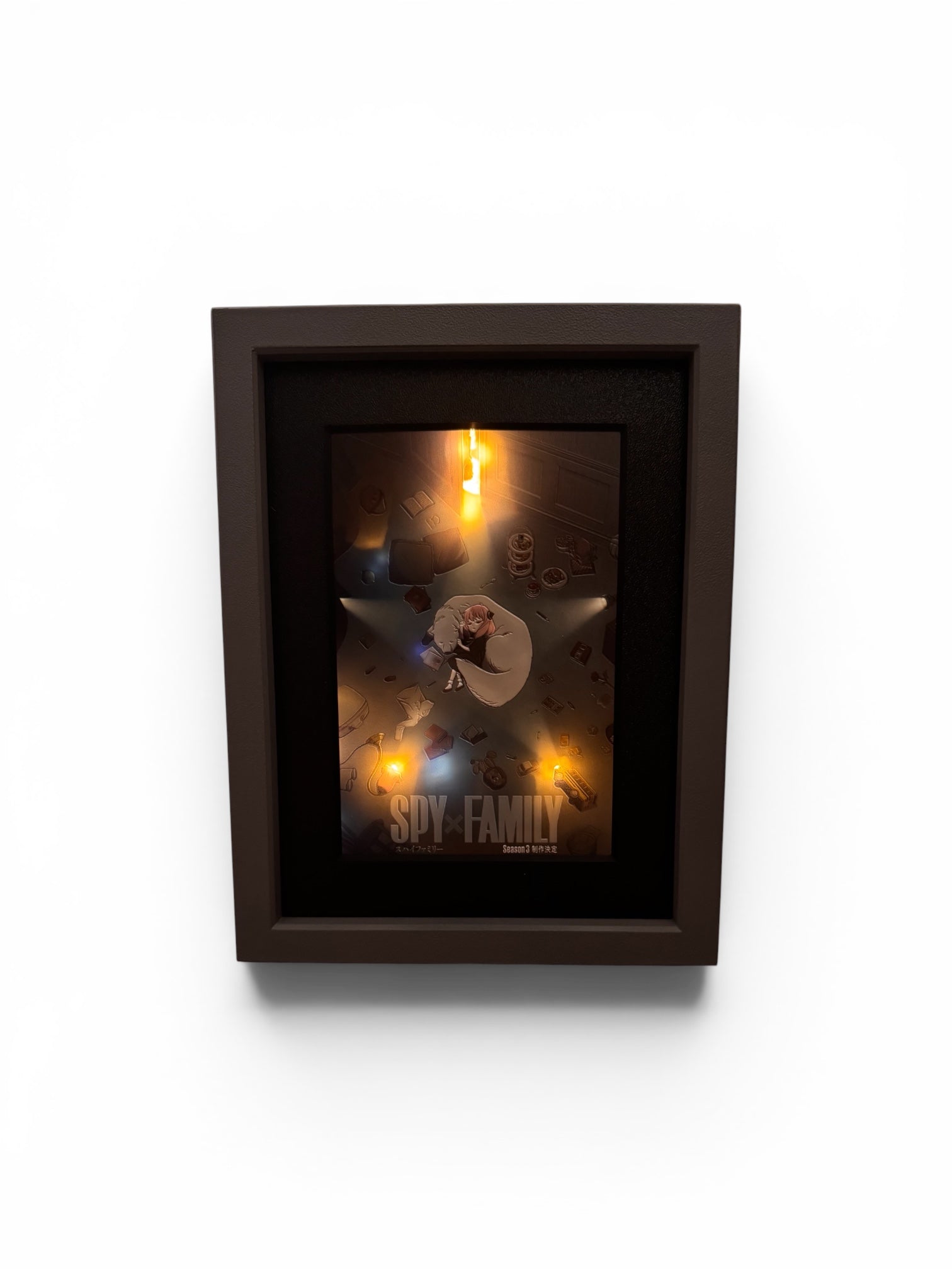 3D printed shadow box with 3D inked art