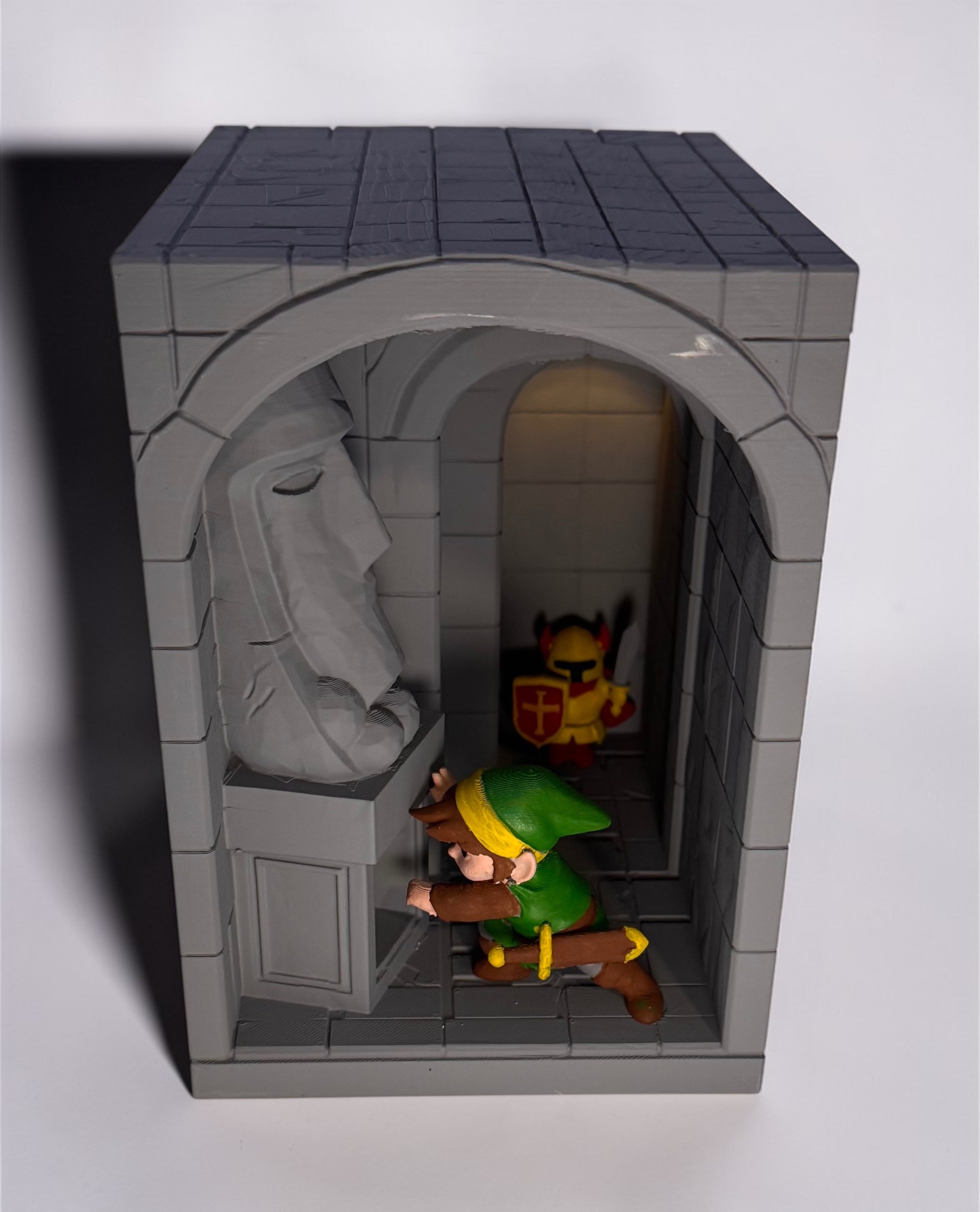 3D printed gaming-themed bookshelf decoration